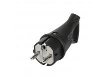 Вилка SMARTBUY угловая с кольцом каучуковая 16A, 230В, 2P+PE, IP44 (SBE-16-P08-R) (1/20)