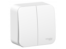 Выключатель 2-кл. О/У BLANCA 10А IP20 (сх. 5) 250В с изолир. пластиной бел. Systeme Electric BLNVA105011 (1/15/90)