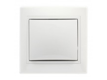 Выключатель SMARTBUY скрытая установка, 1-клавишный 10А белый, керамика "Венера" (SBE-01w-10-SW1-0-c) (1/10)