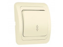 Выключатель SMARTBUY скрытая установка, проходной 1-клавишный 10А бежевый, керамика "Марс" (SBE-02i-10-SW12-0-c) (1/200)