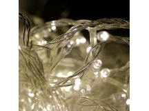 Гирлянда светодиодная ECOLA 220V IP44 Нить наращиваемая (доп секция) 10м 160Led 4000K, прозр.провод с коннекторами (1/30)