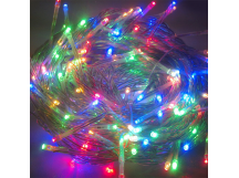 Гирлянда светодиодная ECOLA 220V IP44 Нить наращиваемая (базовая секция) 10м 160Led RGBW, 8 режимов, прозр.провод с вилкой (1/30)