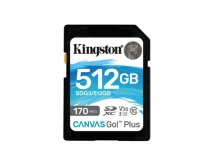 SDXC  512GB  Kingston Class 10 UHS-I U3 V30 Canvas Go Plus (170/90 Mb/s)