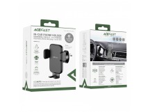 Держатель автомобильный ACEFAST D27 press, для смартфона, пластик, воздуховод, цвет: чёрный (1/108)