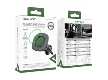 Держатель автомобильный ACEFAST D46, для смартфона, беспроводная зарядка, 15W, пластик, воздуховод, цвет: чёрный (1/15/120)