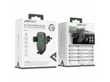 Держатель автомобильный ACEFAST D48, для смартфона, беспроводная зарядка, 15W, пластик, воздуховод, цвет: чёрный (1/96)
