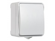 Выключатель SMARTBUY наружная установка 1-клавишный 10А, IP54, белый, "Сатурн" (18/216)