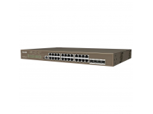 Коммутатор TENDA TEG5328P-24-410W уровня 3, PoE, управляемый гигабитный, 24*10/100/1000 Base-T Ethernet ports, 4*1000 Base-X, порт SFP (1/3)