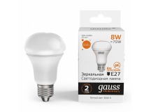 Лампа светодиодная GAUSS Elementary R63 8W 650lm 3000K Е27 1/10/50