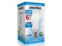 Лампа светодиодная SMARTBUY R50 6Вт 220V 6000K E14 (рефлекторная, холодный дневной свет) (10/100)