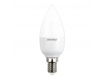 Лампа светодиодная SMARTBUY C37 7Вт 220V 6000K E14 (свеча, холодный дневной свет) (10/100)