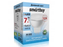 Лампа светодиодная SMARTBUY GU5.3 (MR16) 7Вт 12V 4000K (рефлекторная, холодный свет) (10/100)