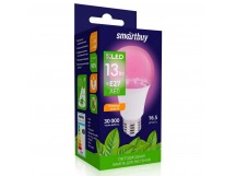 Лампа светодиодная SMARTBUY ФИТО A60 13Вт E27 (фито спектр) (1/10/100)