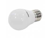 Лампа светодиодная SMARTBUY GL45 5Вт 220V 3000K E27 (глоб, тёплый свет) (10/100)
