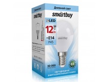 Лампа светодиодная SMARTBUY P45 12Вт 220V 4000K E14 (нейтральный свет) (10/100)