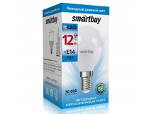 Лампа светодиодная SMARTBUY P45 12Вт 220V 6000K E14 (холодный свет) (10/100)
