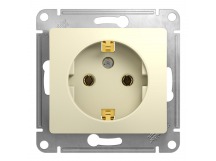 Механизм розетки 1-м С/У GLOSSA 16А IP20 с заземл. беж. Systeme Electric GSL000243 (1/20/160)
