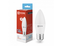 Лампа светодиодная IN HOME СВЕЧА-VC 14Вт 230В E27 6500K 1330Лм (10/100)