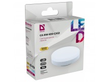 Лампа светодиодная DEFENDER GX 8Вт GX53 3000К таблетка теплый белый (10/100)