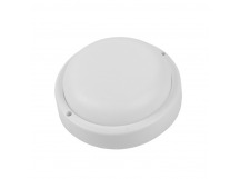 Светильник светодиодный ECOLA ЖКХ ДПП Круг накладной IP65 матовый белый 24W 220V 6500K 210x45 (1/40)