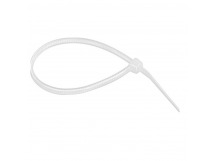 Хомут-стяжка кабельная нейлоновая REXANT 200 x3,6 мм, белая, упаковка 100 шт. (10/200)