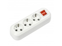 Колодка розеточная SMARTBUY 4 гнезда 16А/3,5кВт c выключателем и заземлением (SBE-16-4-00-ZS) (1/100)