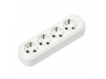 Колодка розеточная SMARTBUY 4 гнезда 16А/3,5кВт с заземлением (SBE-16-4-00-Z) (1/100)