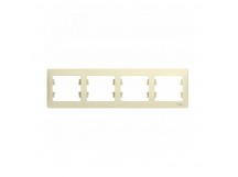 Рамка 4-м GLOSSA горизонт. беж. Systeme Electric GSL000204 (1/15/90)