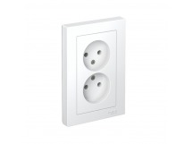 Розетка 2-м С/У ATLASDESIGN 16А IP20 без заземл. в сборе бел. Systeme Electric ATN000120 (1/15/90)