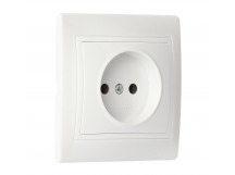 Розетка SMARTBUY скрытая установка, 1-местная без заземления 10А белая "Венера" (SBE-01w-10-S1-N) (1/10)