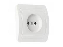 Розетка SMARTBUY скрытая установка, 1-местная без заземления 10А белая, керамика "Марс" (SBE-02w-10-S1-N-c) (1/10)