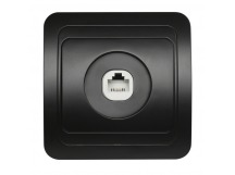 Розетка SMARTBUY скрытая установка, 1-местная телефонная черная "Марс" (SBE-02b-S1-PH)