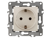 Розетка ЭРА серии ЭРА 12 скрытой установки 2P+E Schuko 16АХ250В без м.лапок слоновая кость (1/10/100/3600)