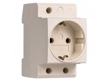 Розетка на DIN-рейку SMARTBUY 1-местная 16А, c/з (под евро вилку) (SBE-DRS-S1-Z) (5/100)