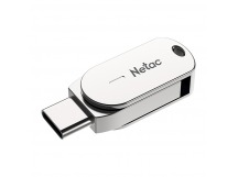 USB 3.0  32GB  Netac  U785C Dual  серебро  (USB 3.0/3.1 + Type C)