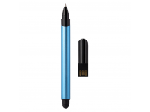 USB  32GB  Smart Buy  ручка / флэшка / стилус  синий (ручка с синими чернилами - заменяемый стержень) в пакетике