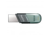 USB 3.1  32GB  SanDisk  Flip iXpand (Type A + Lightning)  голубой/серебро