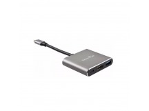 Переходник USB 3.1 Type-C(M)--> HDMI+USB 3.0 +PD 100WT charging 4K@30Hz, TELECOM<TUC010T> (1/300)