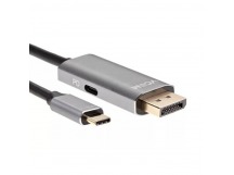 Кабель-переходник USB3.1 Type-C(M)--> DP v1.4 (m) 8K@60Hz, PD 100W,1.8m , Alum Shell,VCOM <CU480MCPD-1.8M> (1/50)