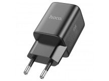 Блок питания сетевой 1 Type-C HOCO N43 Vista, 3000mA, пластик, QC3.0, PD30Вт, цвет: чёрный (1/12/120)