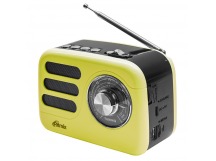 Радиоприемник трёхдиапазонный RITMIX RPR-033 LEMON, Bluetooth v.5.3, USB флэш/microSD, MP3, вход USB Type-C, лимонный(1/30)