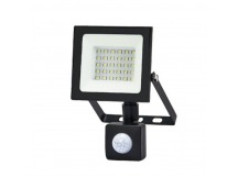 Прожектор светодиодный KRONUS 20 Вт 6500K IP44 220V с датчиком движения холодный свет черный корпус (1/60)