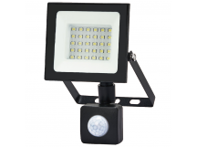 Прожектор светодиодный KRONUS 30 Вт 6500K IP44 220V с датчиком движения холодный свет черный корпус (1/60)
