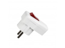 Вилка SMARTBUY угловая с/з с выключателем белая 16А 250В (SBE-16-P12-w) (1/20/240)