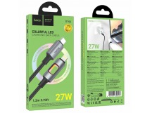 Кабель Type-C - Apple Lightning HOCO U144 PD 27W (черный) 1м