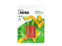 Аккумулятор Ni-MH Mirex HR6 / AA 2500mAh 1,2V 2 шт (2/20/100), ecopack
