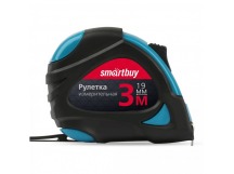 Рулетка SMARTBUY измерительная 3мх19мм, прорезиненный корпус, 2 фиксатора, усиленный зацеп (1/12/96)