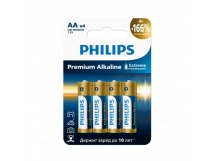 Элемент питания PHILIPS LR6M4W/51 АА алкалин 1,5v LR6 4BL Premium (4/48/144/17280)