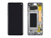 Дисплей для Samsung G973F Galaxy S10 в рамке + тачскрин (черный) 100%