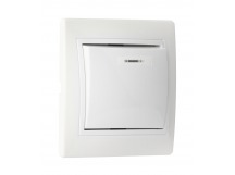 Выключатель SMARTBUY скрытая установка, 1-клавишный с индикатором 10А белый "Венера" (SBE-01w-10-SW1-1) (1/10/200)